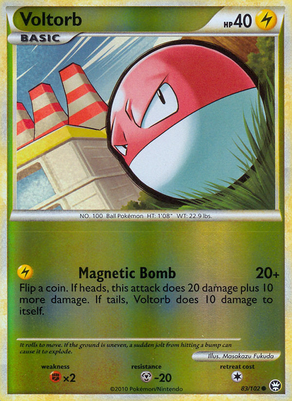 Triumphant Voltorb #83/102 reverse holo